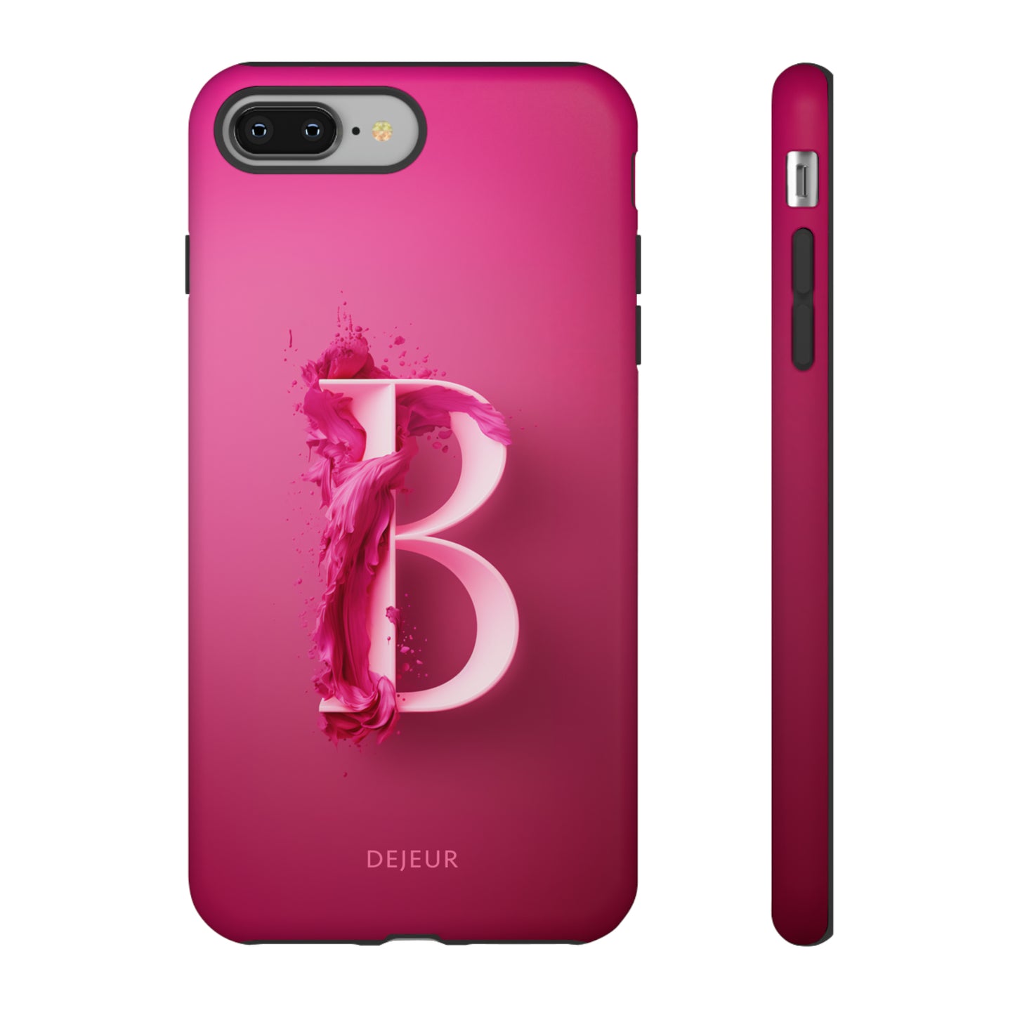 B Hot Pink Splash - iPhone Tough Case