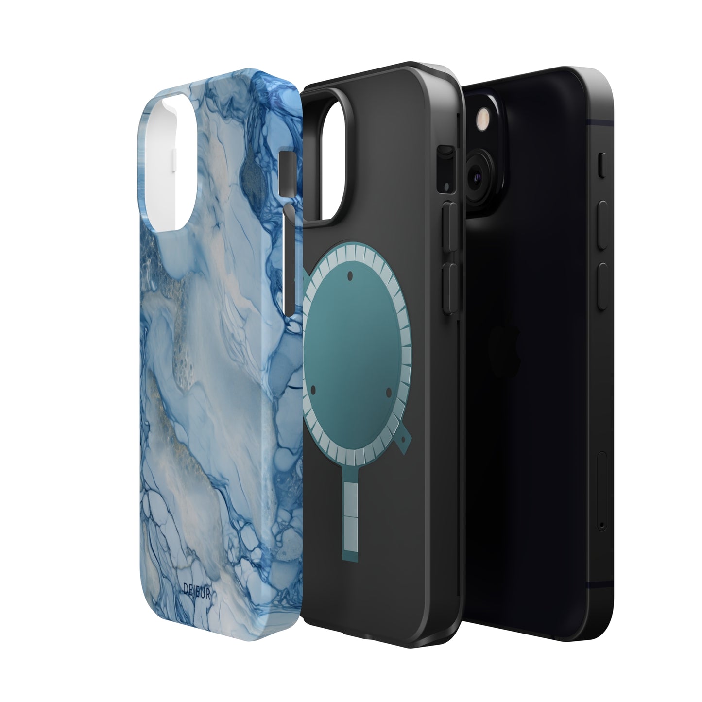 Sky Blue Marble - iPhone MagSafe Tough Case