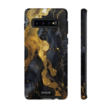 Metallic Gold Dark Marble - Samsung Galaxy Tough Case