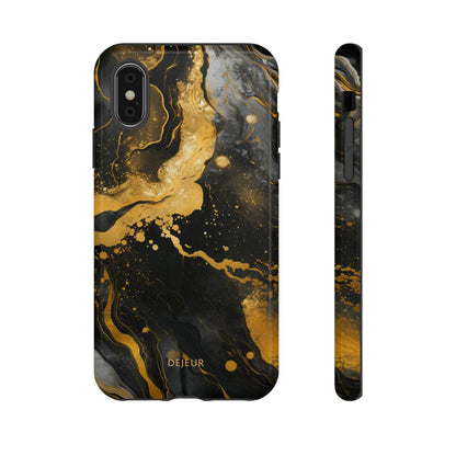 Gold & Black Marble - iPhone Tough Case