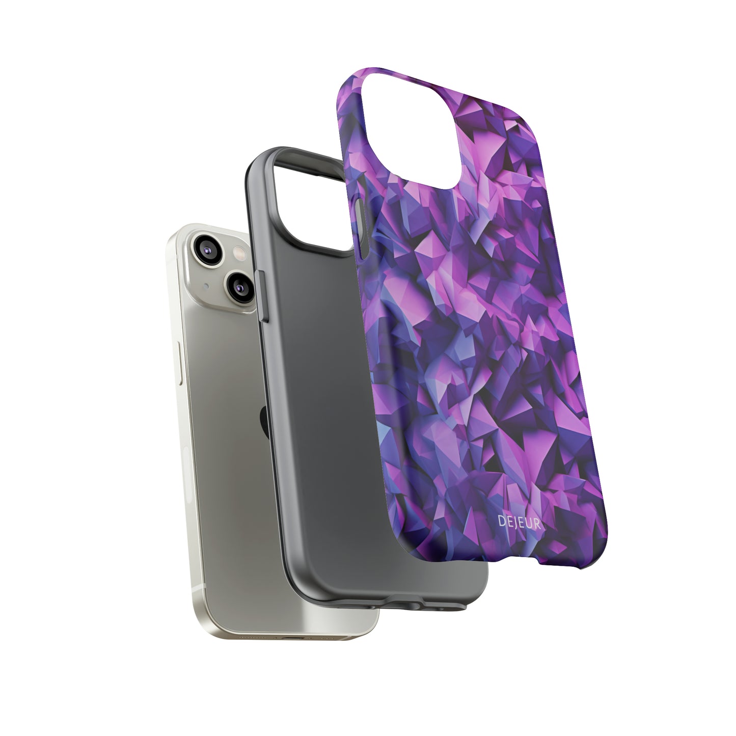 3D Purple Pattern - iPhone Tough Case