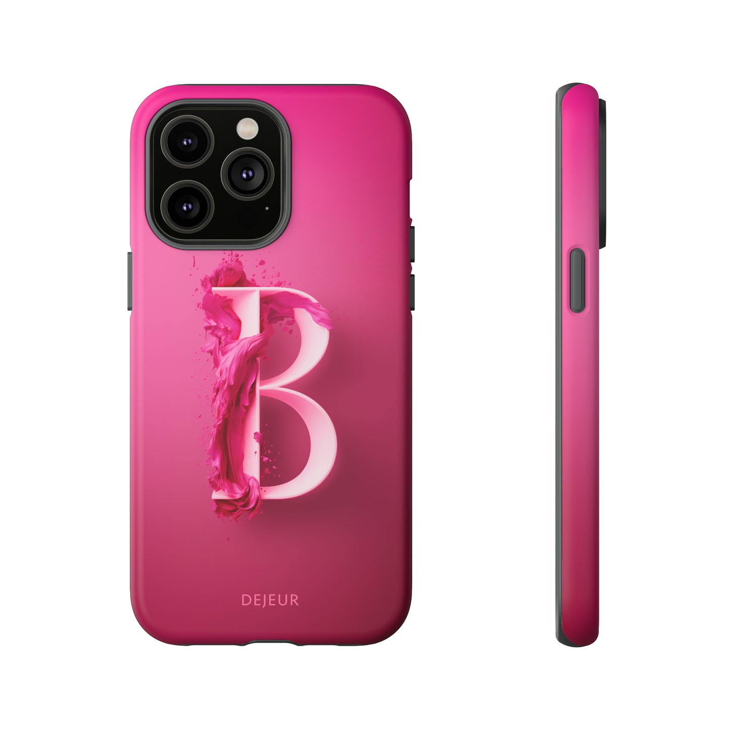 B Hot Pink Splash - iPhone Tough Case