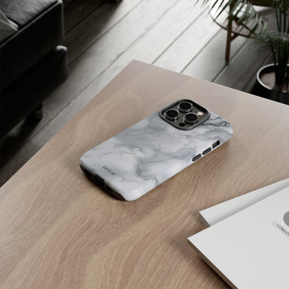 Platinum Silver Marble - iPhone Tough Case