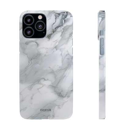 Platinum Silver Marble - iPhone Snap Case