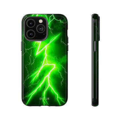 Neon Green Lightning - iPhone Tough Case