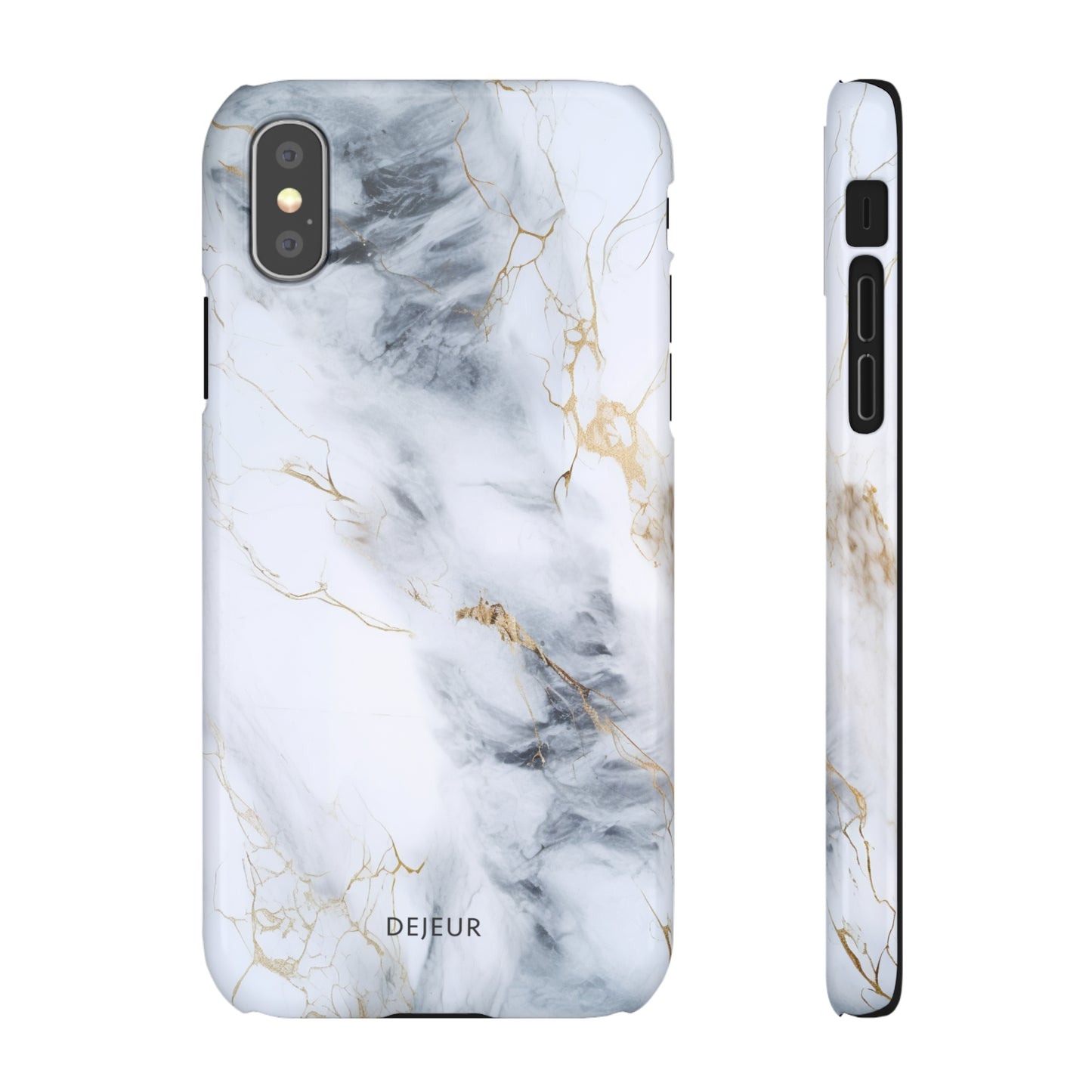 White Gold Marble - iPhone Snap Case