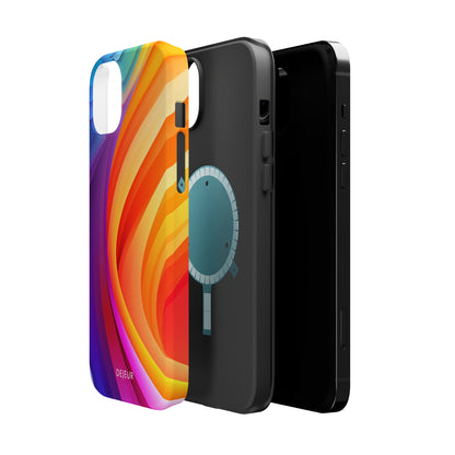 Rainbow Waves - iPhone MagSafe Tough Case