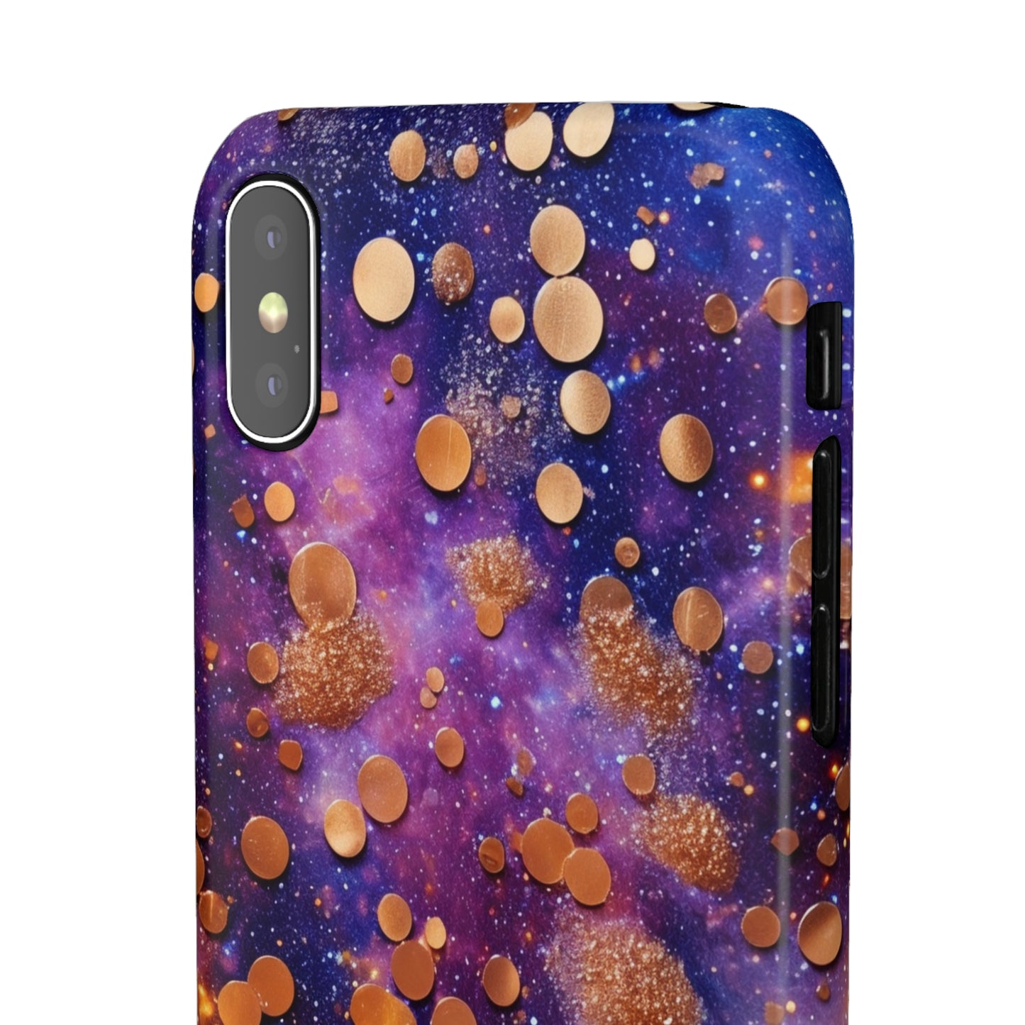 Cosmic Glitter Circles - iPhone Snap Case