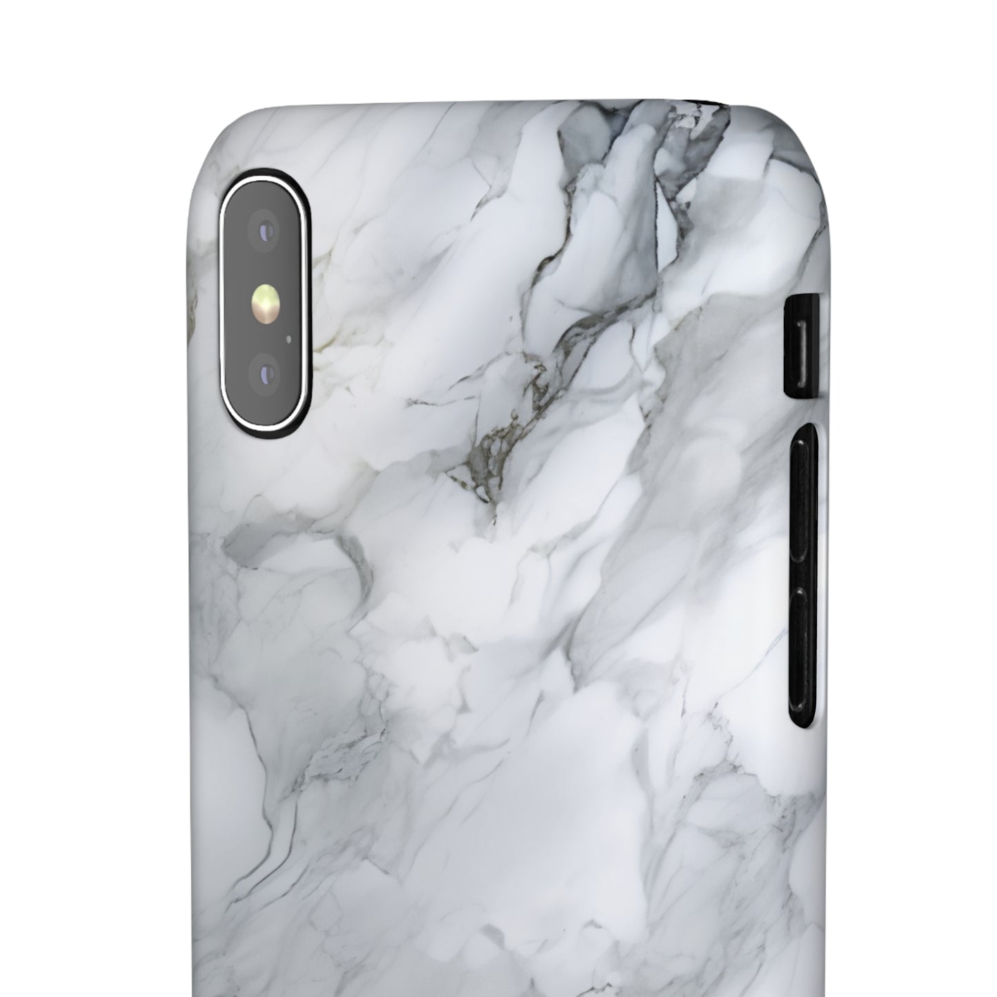 Platinum Silver Marble - iPhone Snap Case