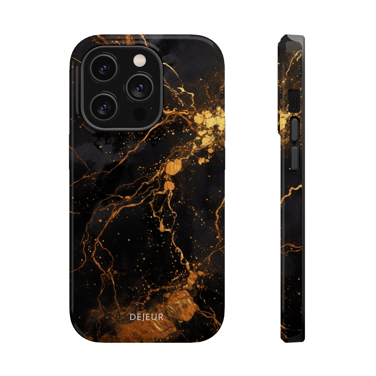 Dark Gold Amber Marble - iPhone MagSafe Tough Case