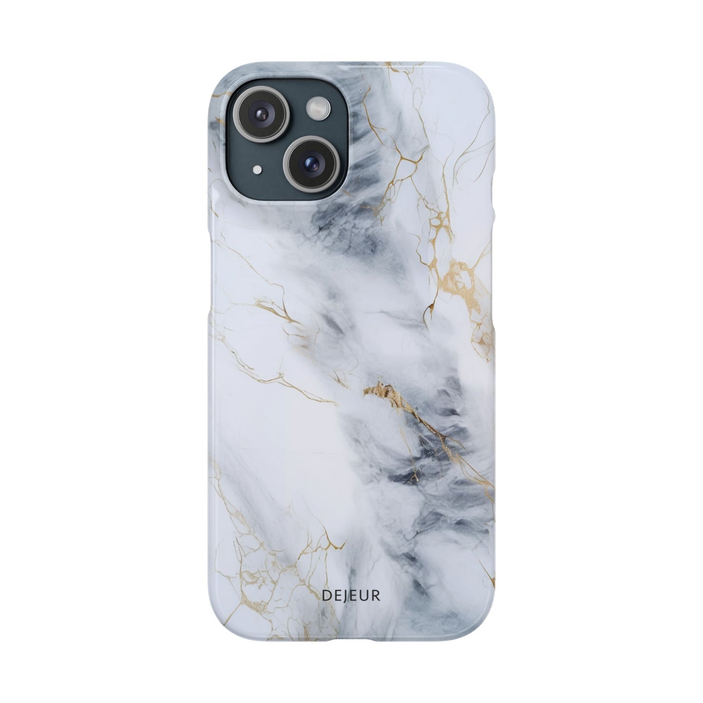 White Gold Marble - iPhone Snap Case