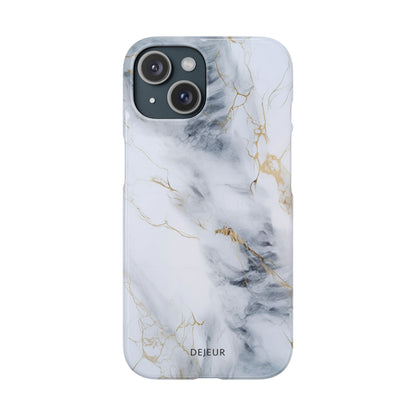 White Gold Marble - iPhone Snap Case