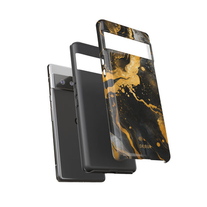 Gold & Black Marble - Google Pixel Tough Case