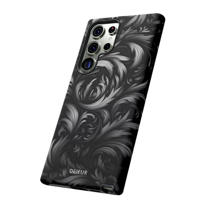 Dark Grey Floral - Samsung Galaxy Tough Case