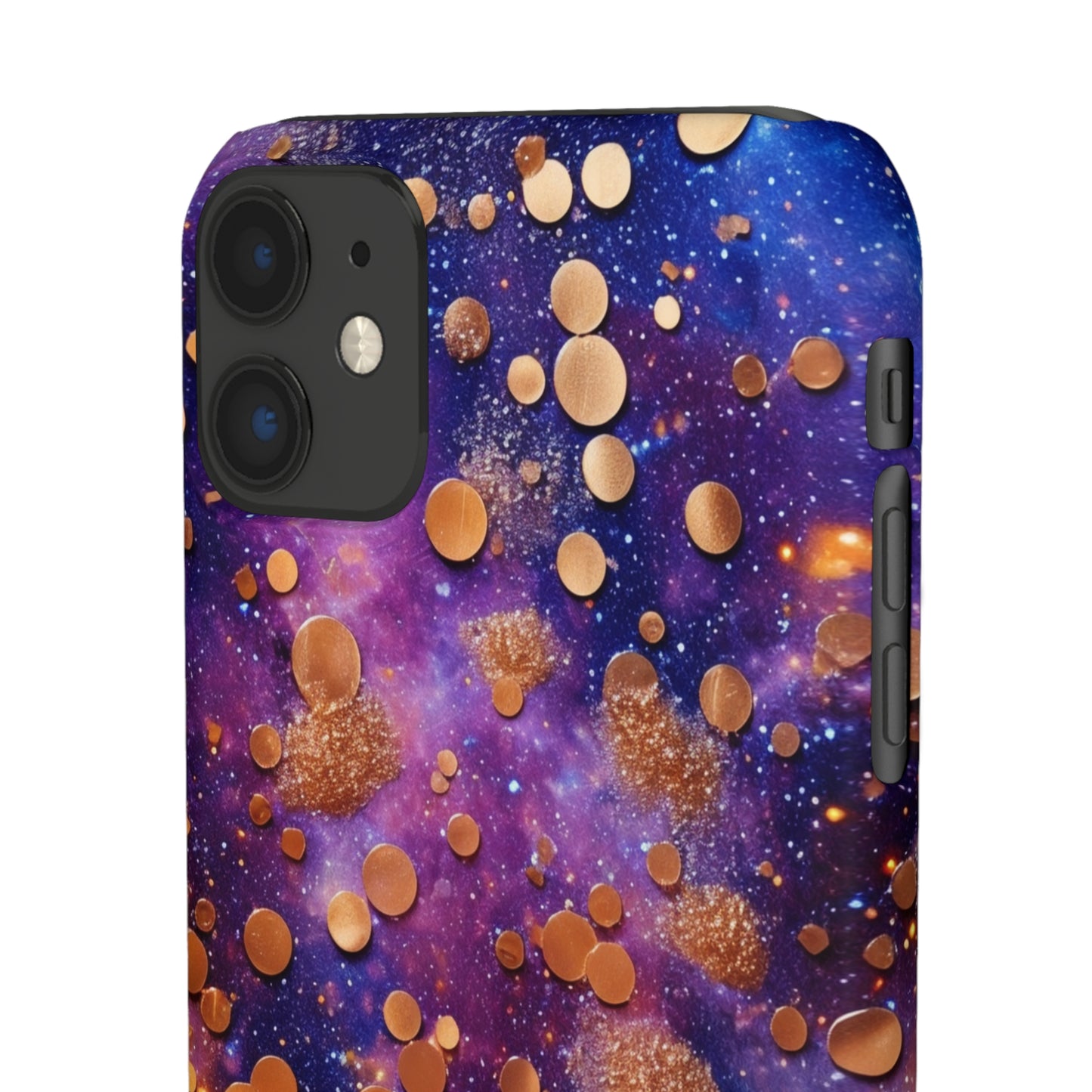 Cosmic Glitter Circles - iPhone Snap Case