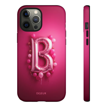 B Magenta Pink Balloons - iPhone Tough Case