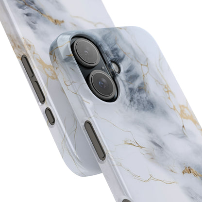 White Gold Marble - iPhone Snap Case