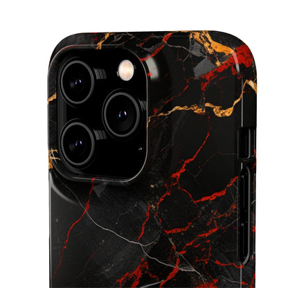 Dark Crimson Marble - iPhone Snap Case