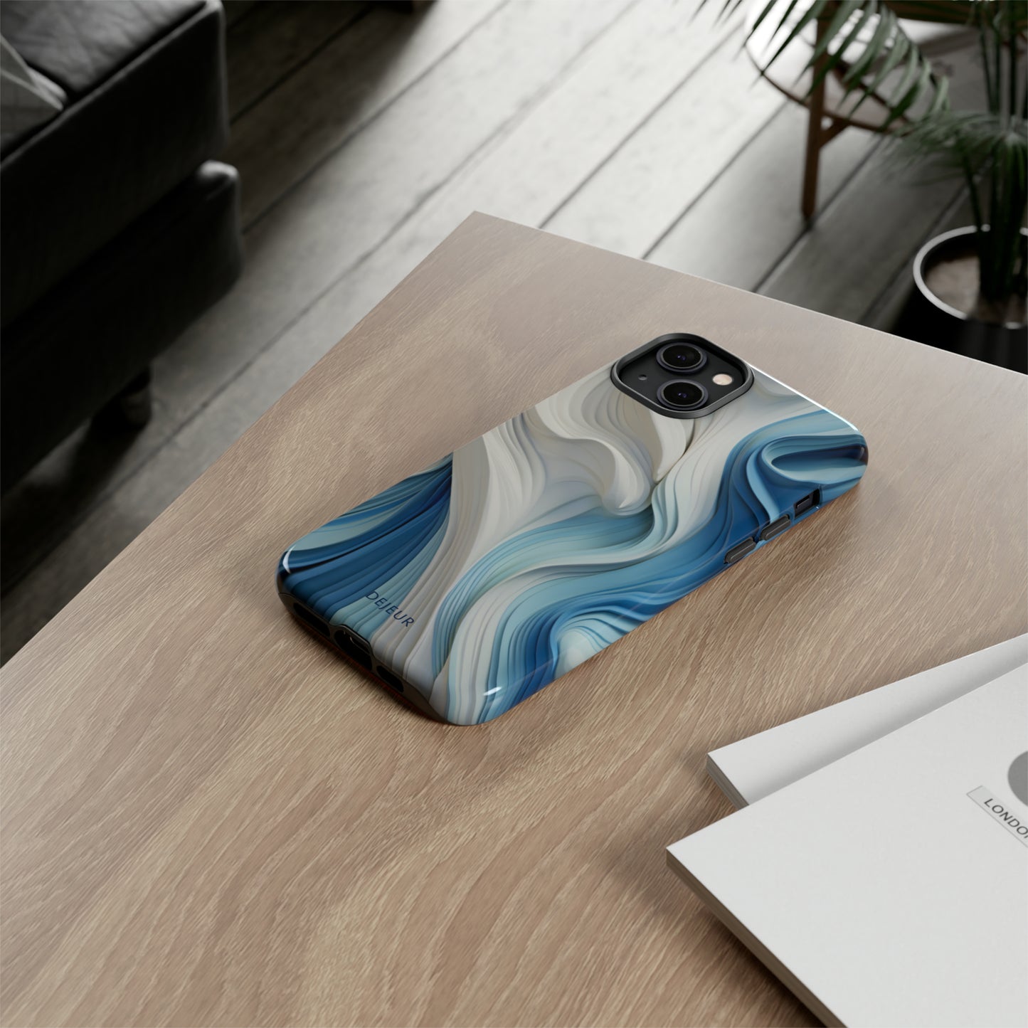 Blue Cream Ripple - iPhone Tough Case