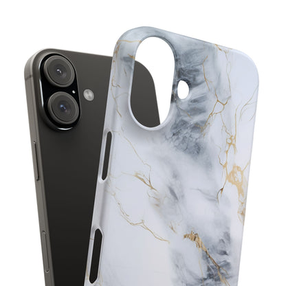White Gold Marble - iPhone Snap Case