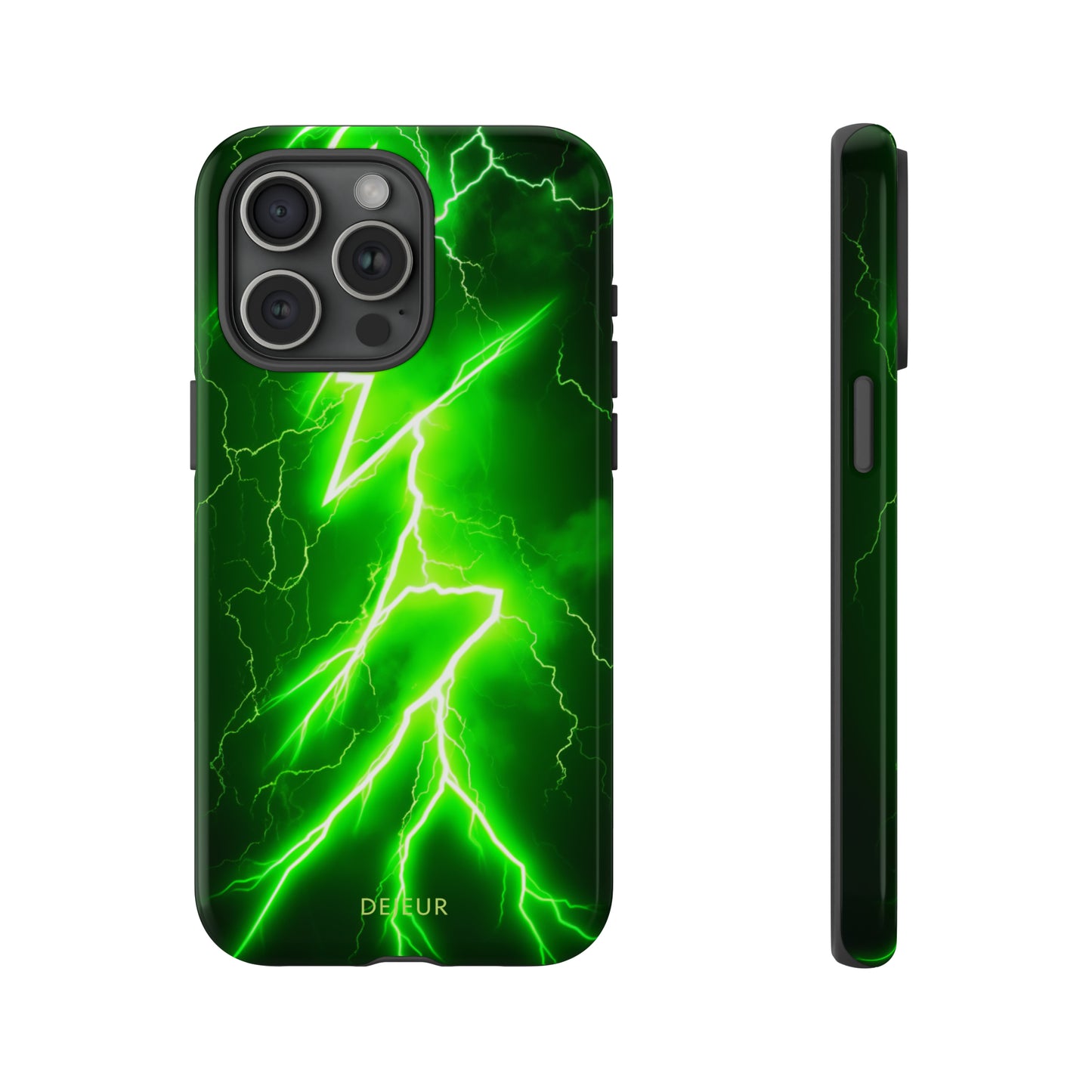 Neon Green Lightning - iPhone Tough Case