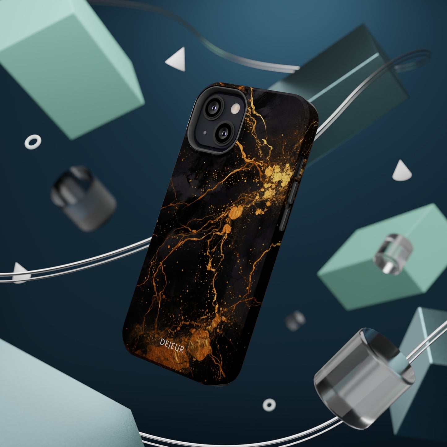 Dark Gold Amber Marble - iPhone MagSafe Tough Case