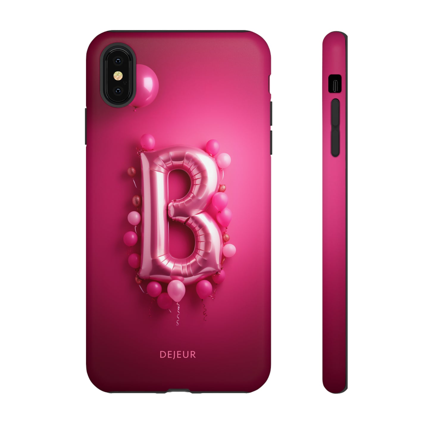 B Magenta Pink Balloons - iPhone Tough Case