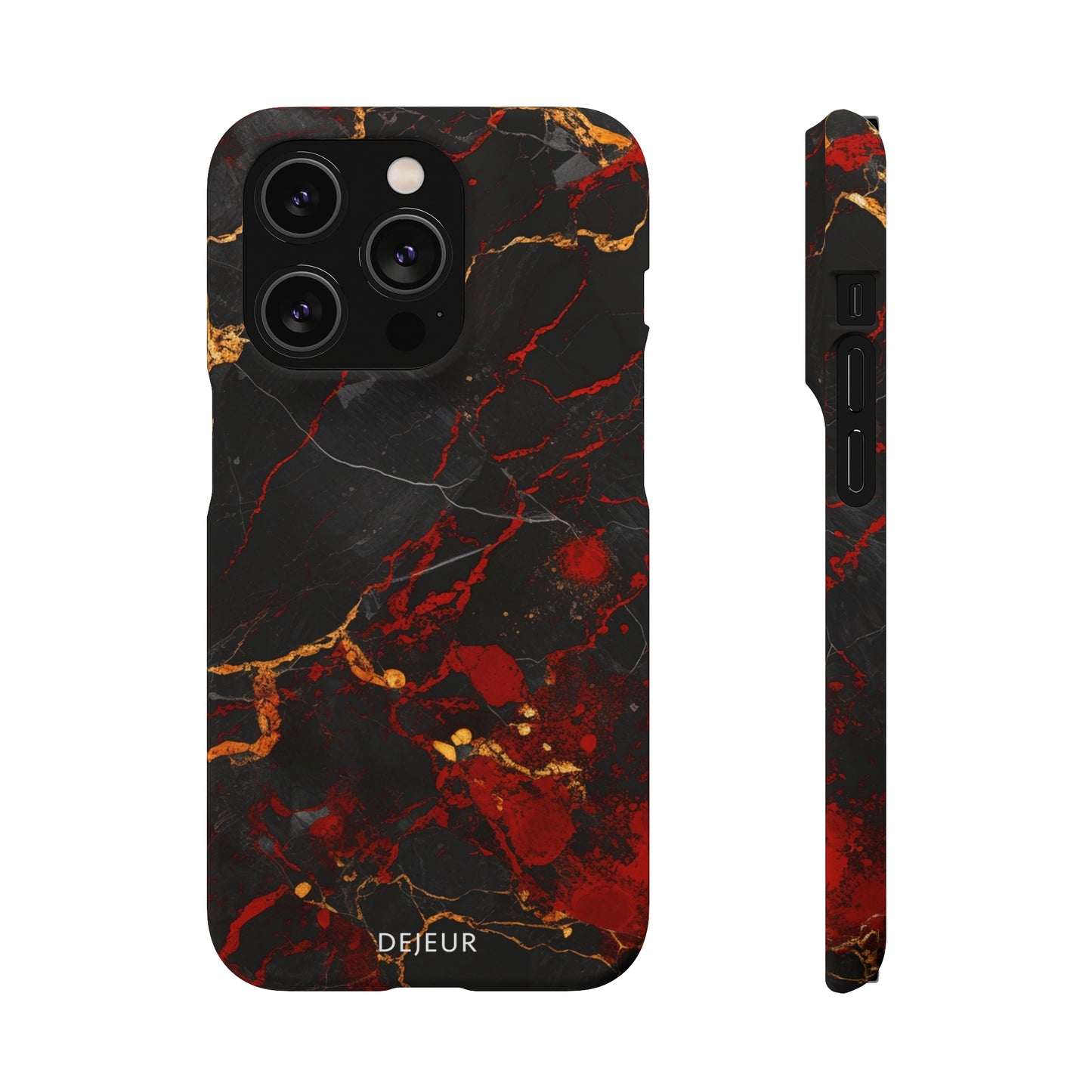 Dark Crimson Marble - iPhone Snap Case