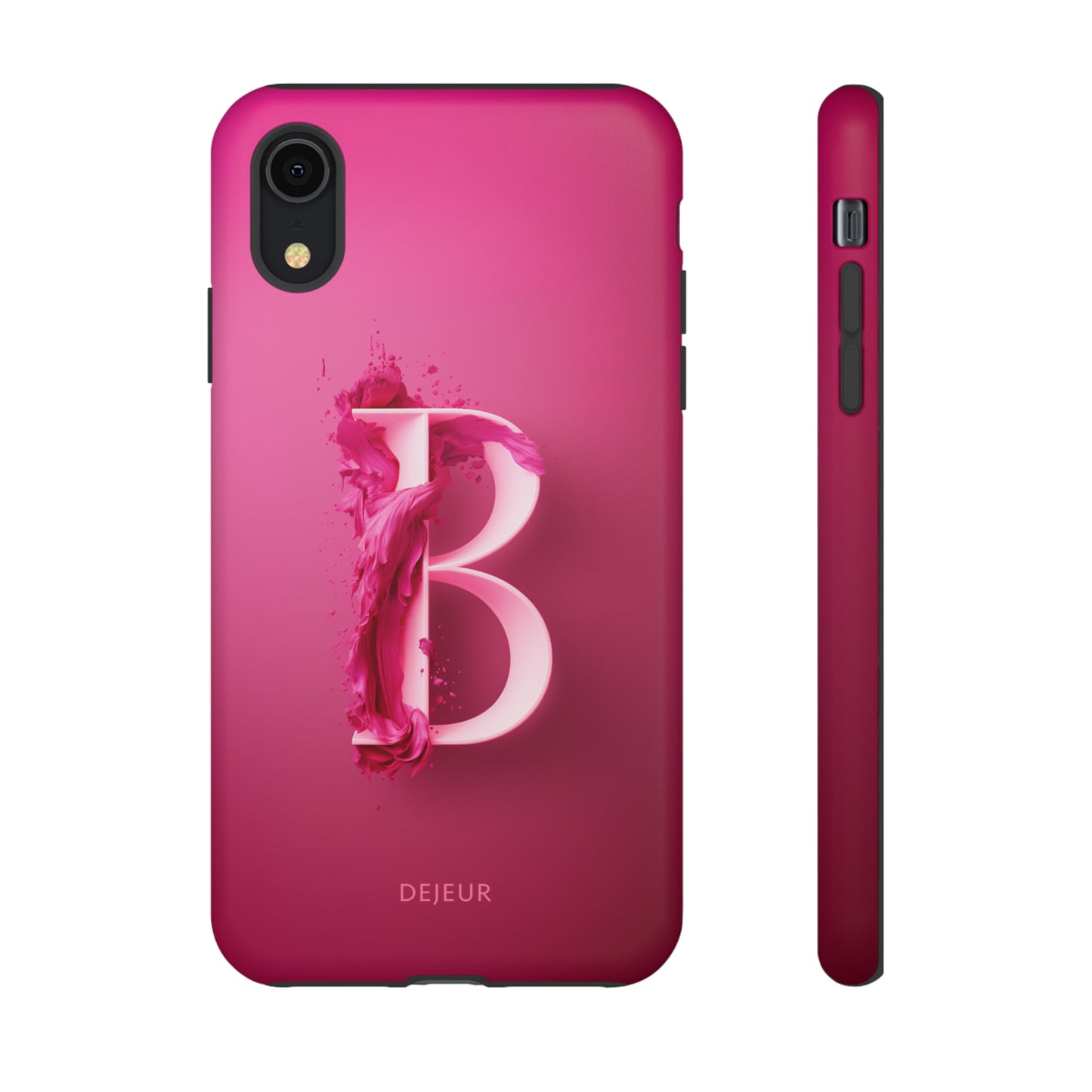 B Hot Pink Splash - iPhone Tough Case