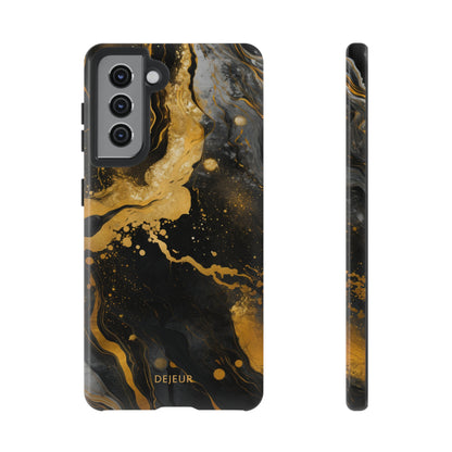 Gold & Black Marble - Samsung Galaxy Tough Case