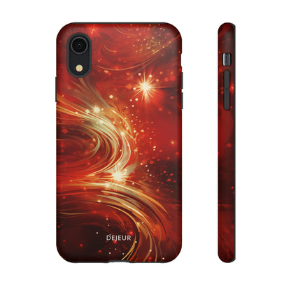 Festive Ruby Swirls  - iPhone Tough Case