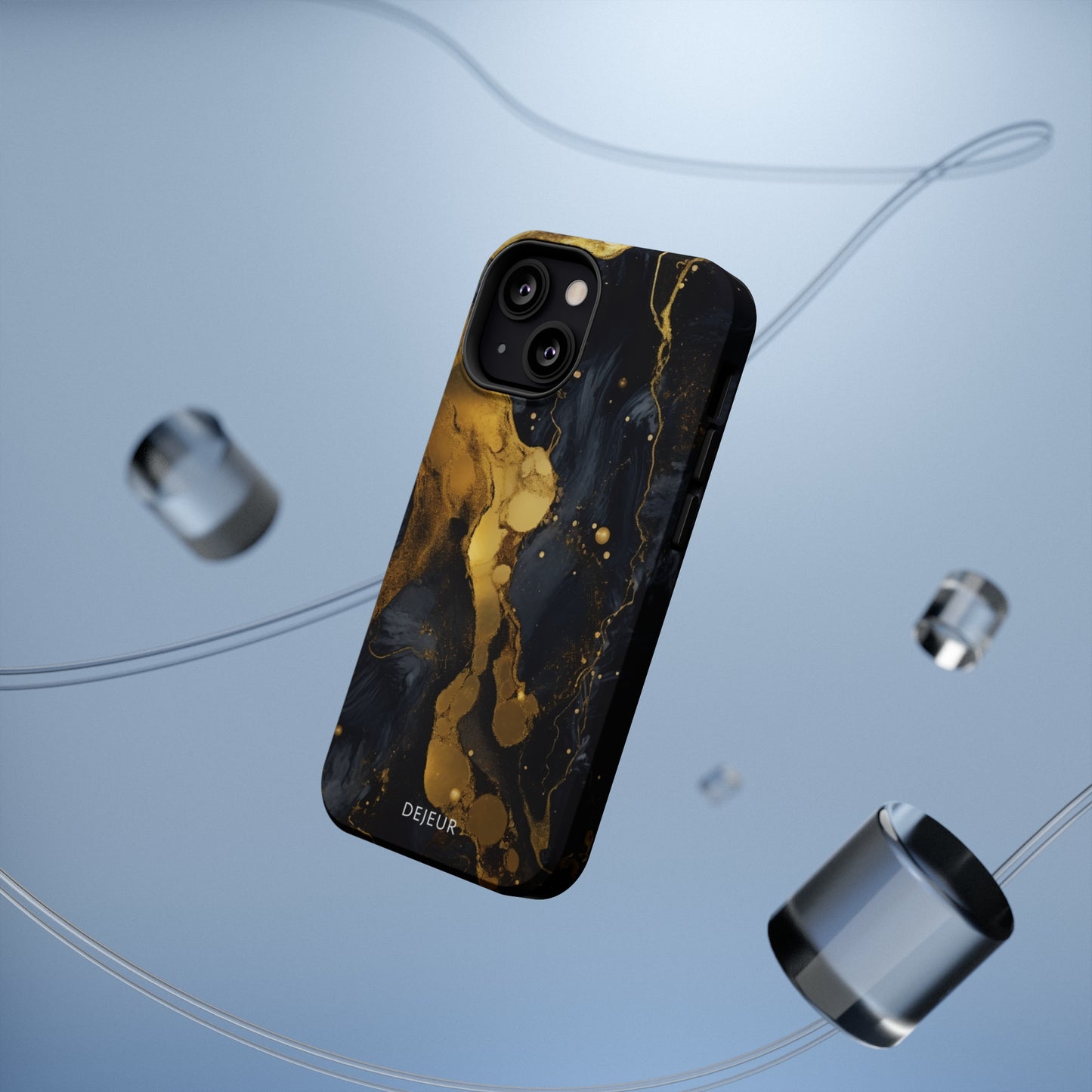 Metallic Gold Dark Marble - iPhone MagSafe Tough Case