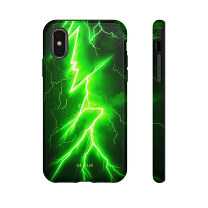 Neon Green Lightning - iPhone Tough Case