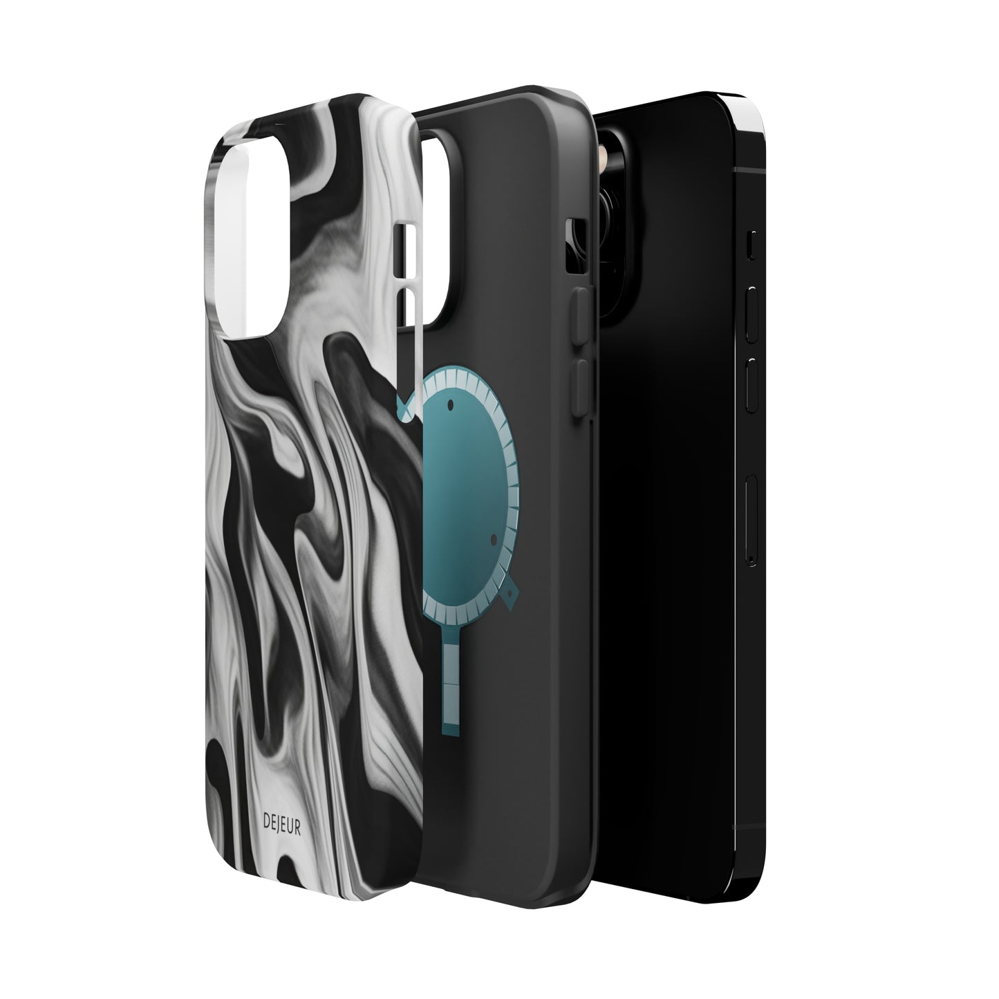 Misty Waves Monochrome - iPhone MagSafe Tough Case