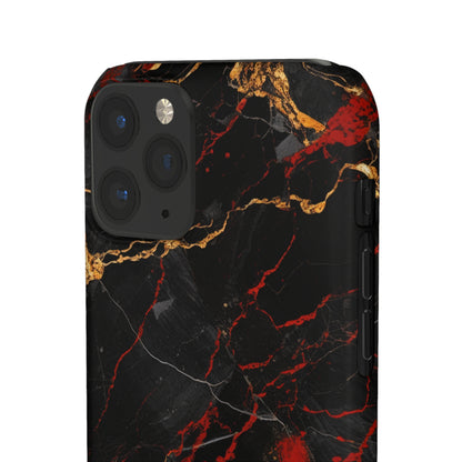 Dark Crimson Marble - iPhone Snap Case