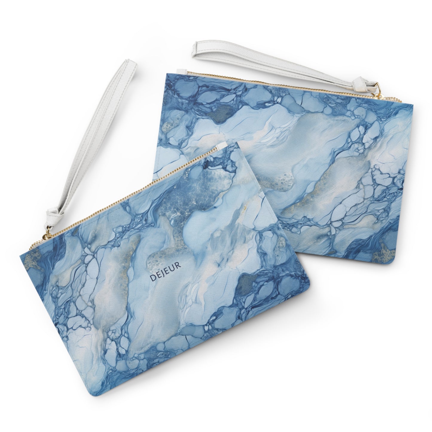 Sky Blue Marble - Clutch Bag