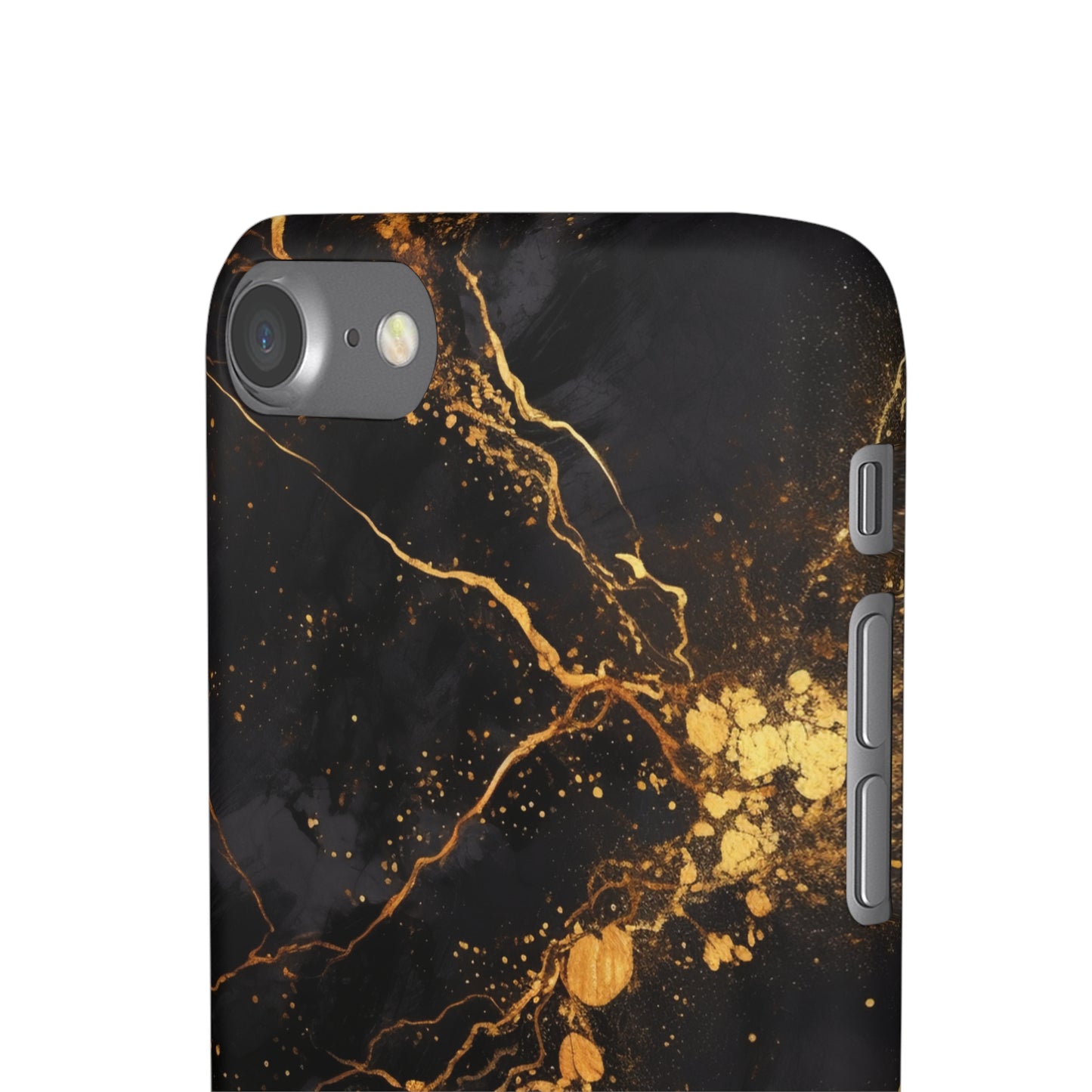 Dark Gold Amber Marble - iPhone Snap Case