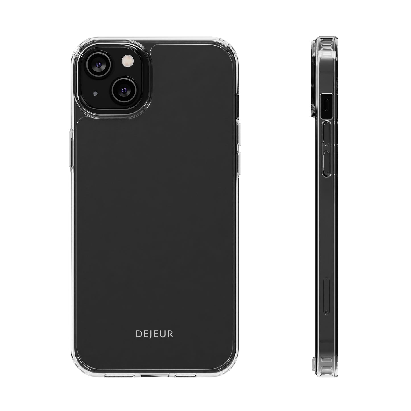 Dejeur Clear iPhone Case - White Text