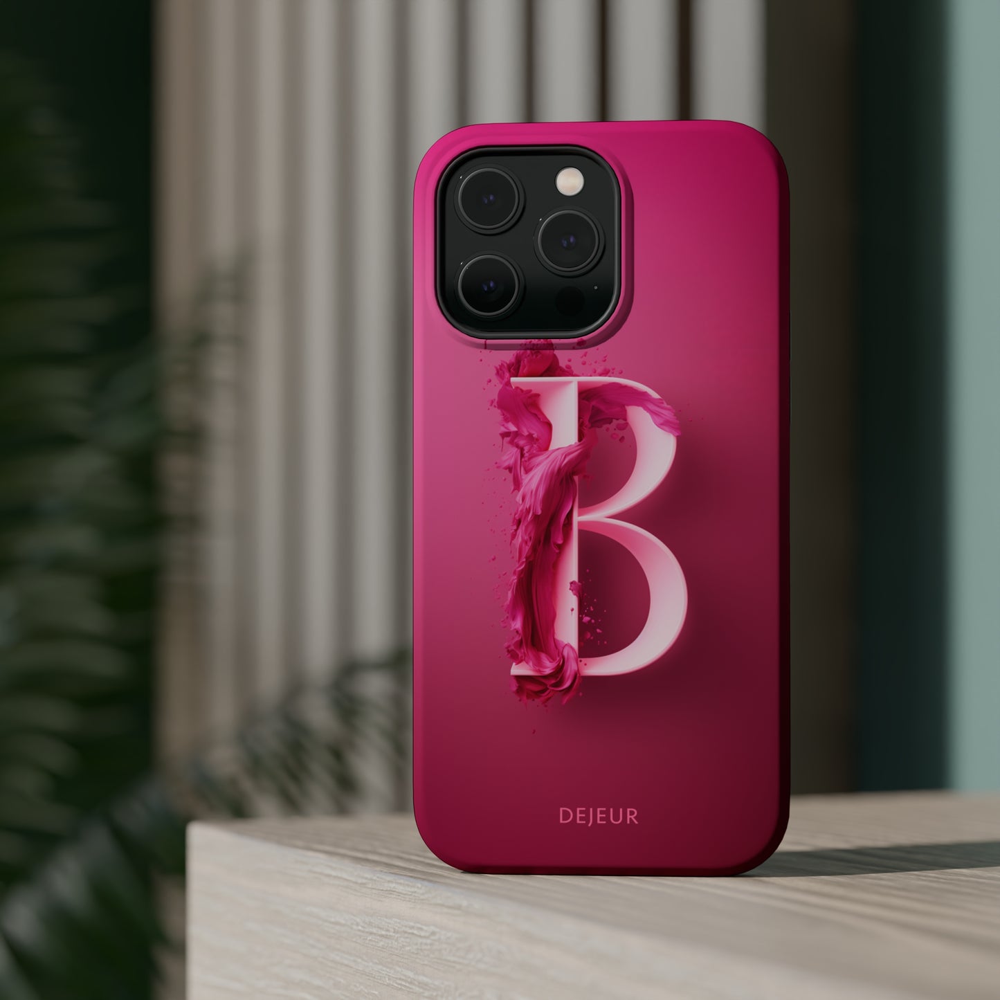 B Hot Pink Splash - iPhone MagSafe Tough Case