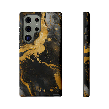 Gold & Black Marble - Samsung Galaxy Tough Case