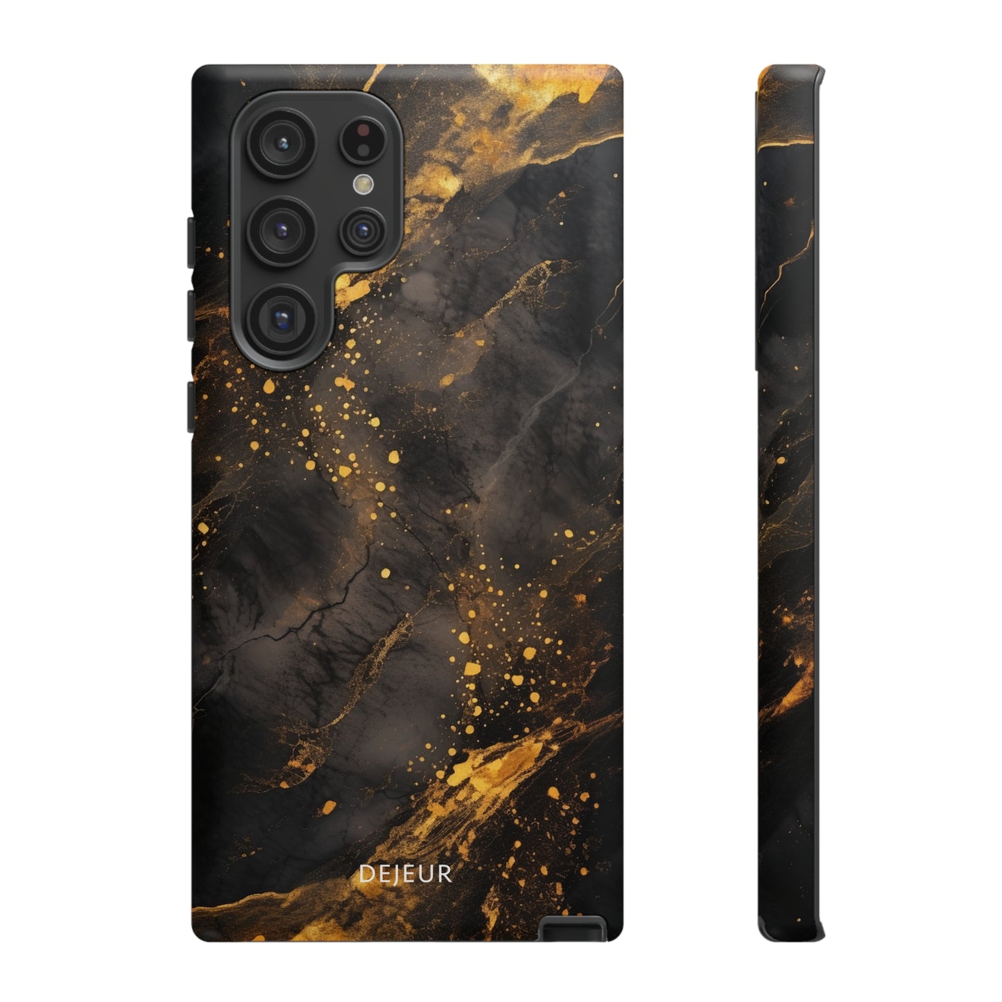 Black Gold Speckled Marble - Samsung Galaxy Tough Case