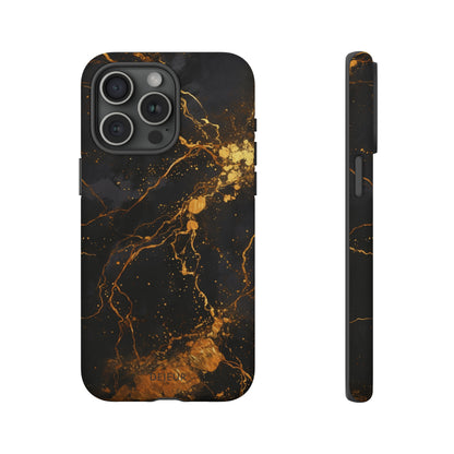 Dark Gold Amber Marble - iPhone Tough Case