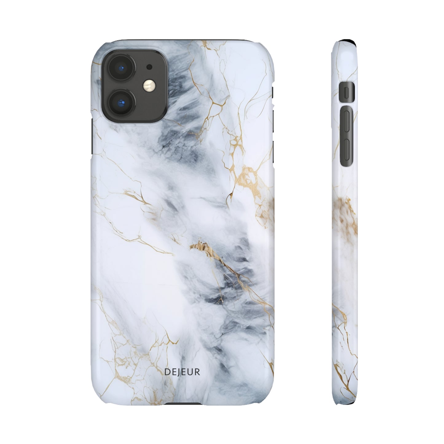 White Gold Marble - iPhone Snap Case