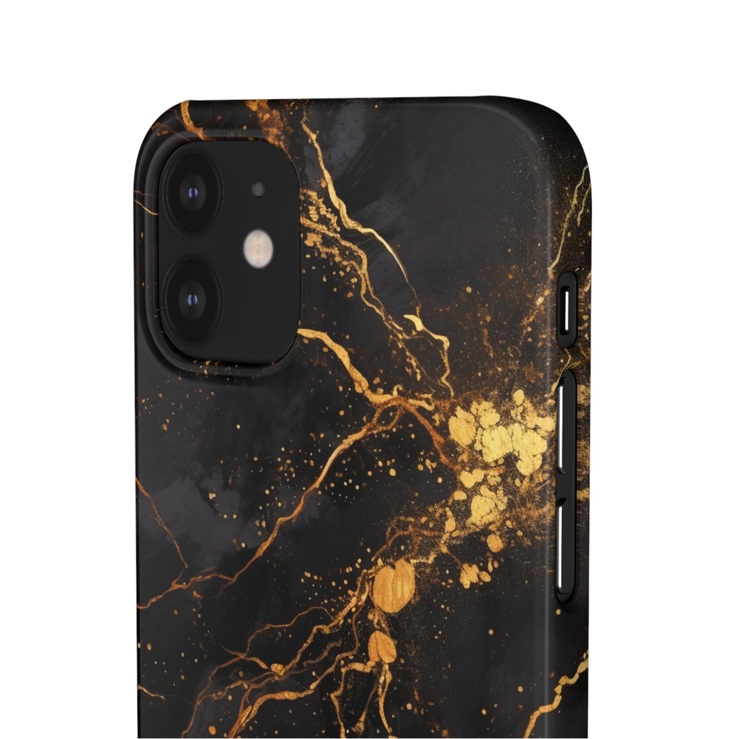 Dark Gold Amber Marble - iPhone Snap Case