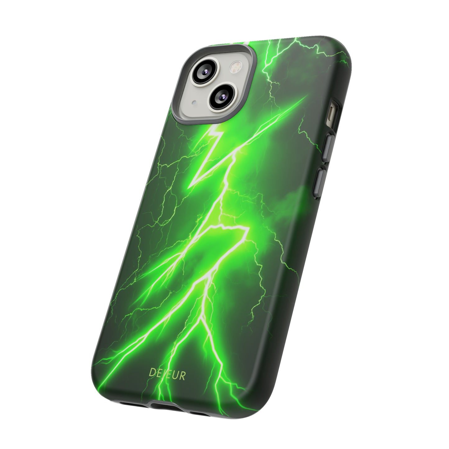 Neon Green Lightning - iPhone Tough Case