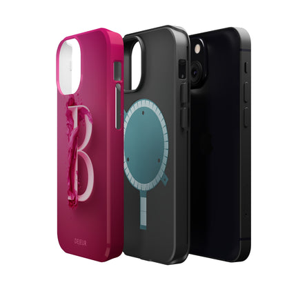 B Hot Pink Splash - iPhone MagSafe Tough Case