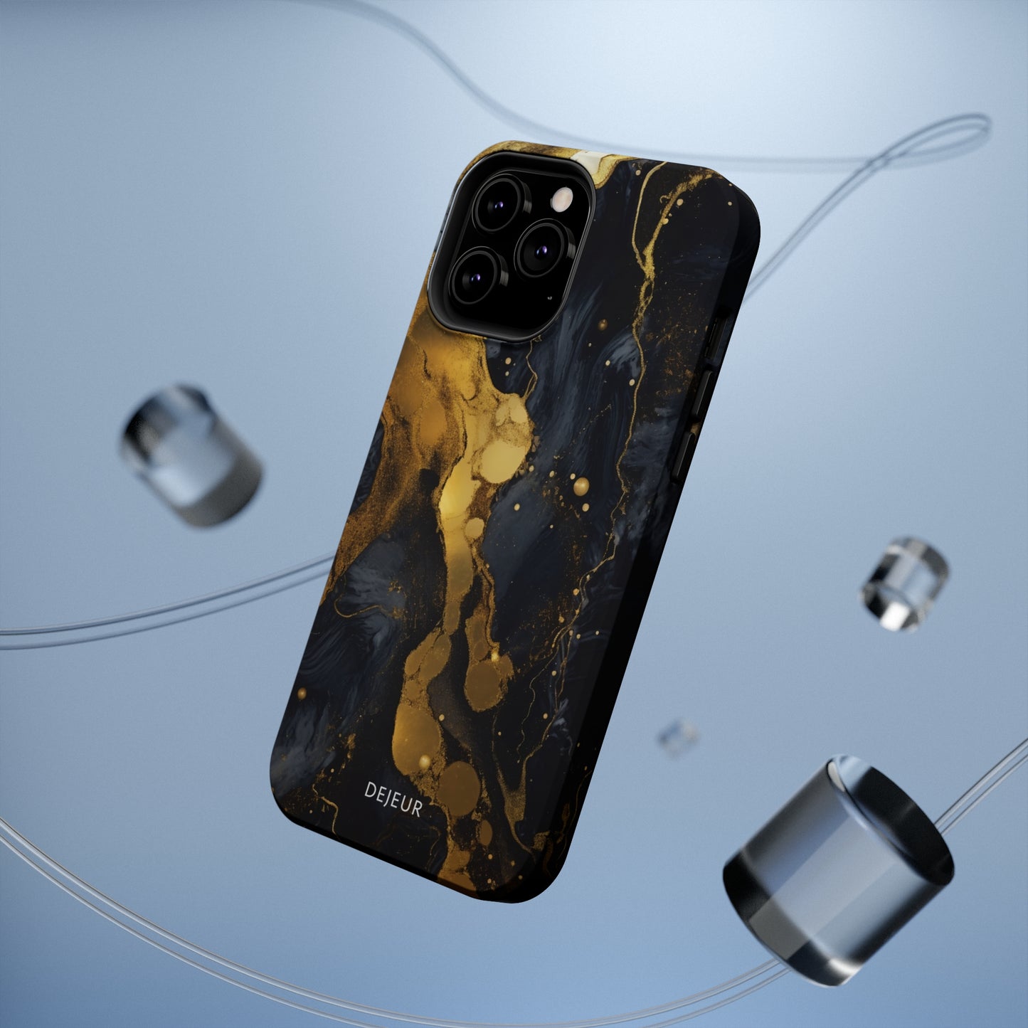 Metallic Gold Dark Marble - iPhone MagSafe Tough Case