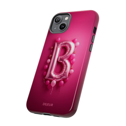 B Magenta Pink Balloons - iPhone Tough Case