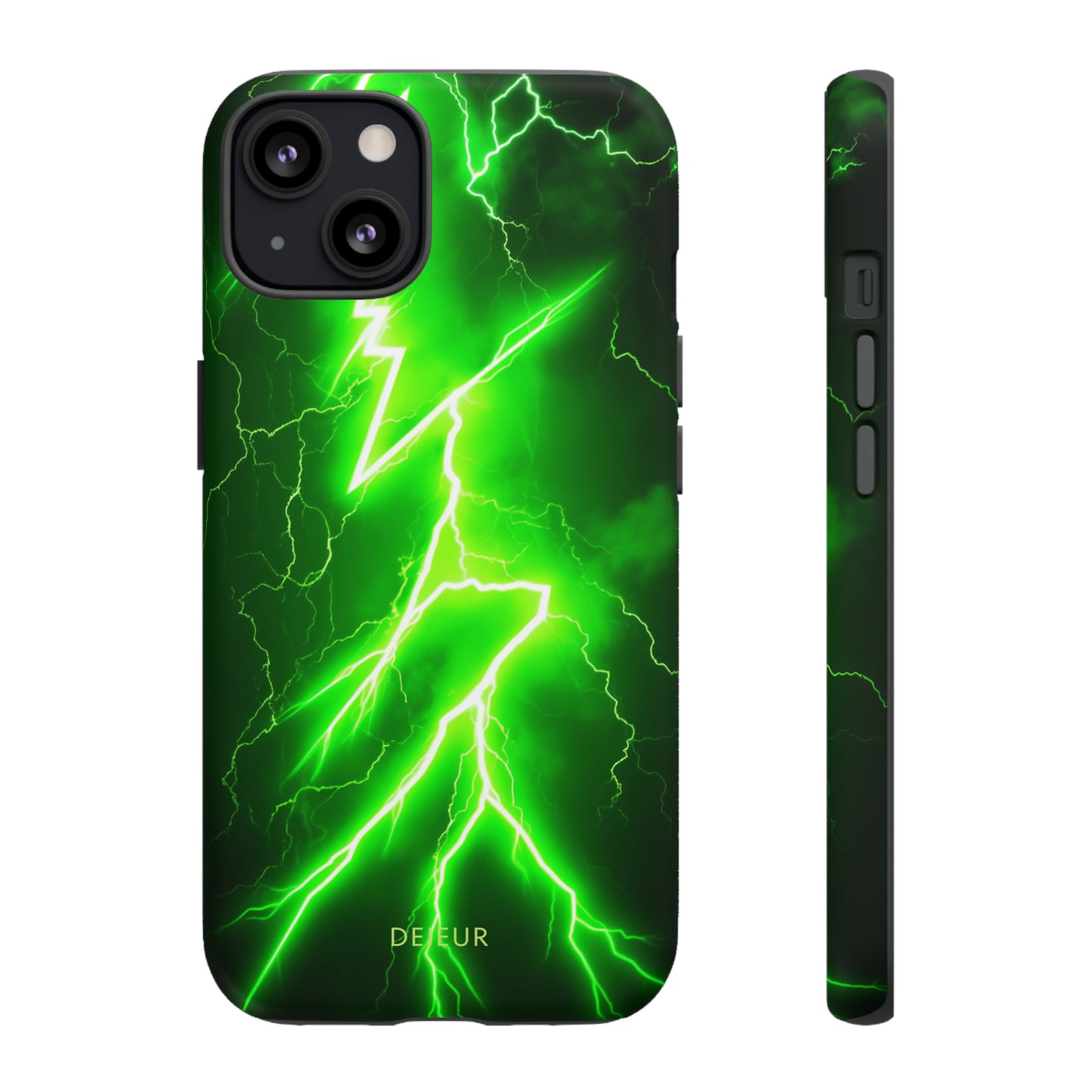 Neon Green Lightning - iPhone Tough Case