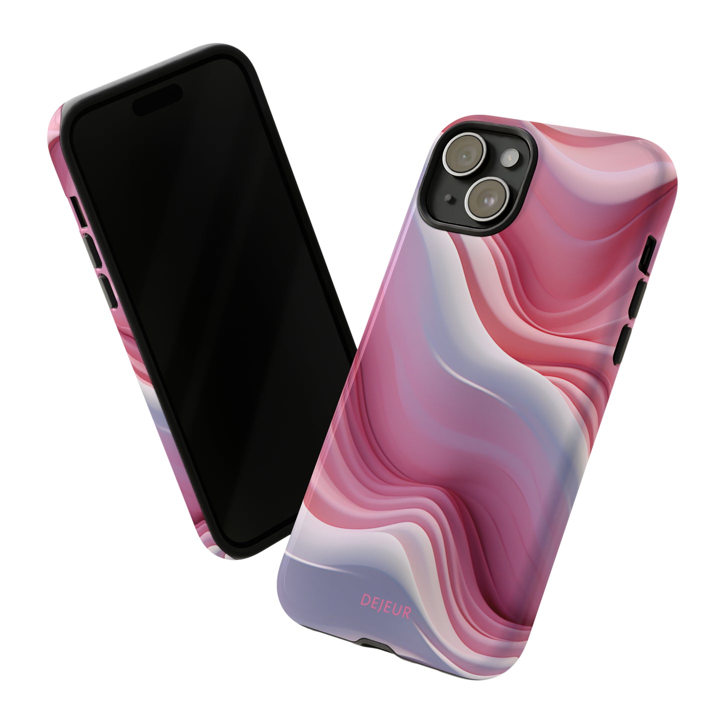 Pink Cream Waves - iPhone Tough Case